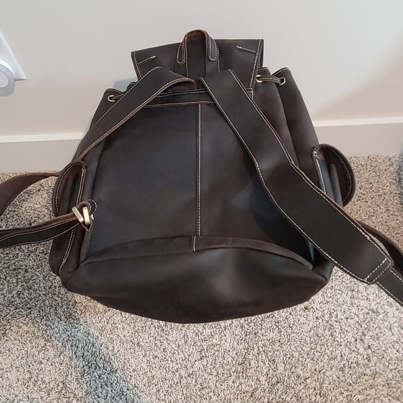 Premium Genuine Leather Backpack - Durable, Multi-Pocket, Stylish and Spacious D - Picture 2 of 4